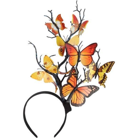 Butterfly Crown Headband | Monarch Fascinator Hat | Tea Party - Picture 1 of 5